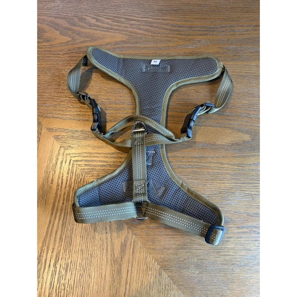 Tactical Dog Harness Olive Green Mesh Padded Reflective Medium M